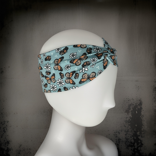 Radiant Butterfly Blossoms (Teal)